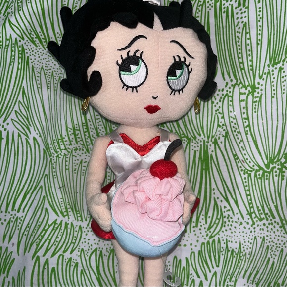 Betty Boop stuffed doll with chefs hat and cupcake 19” - Picture 2 of 8